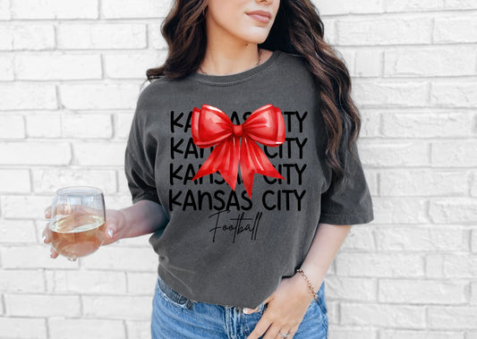 Kansas City Stacked w/red bow