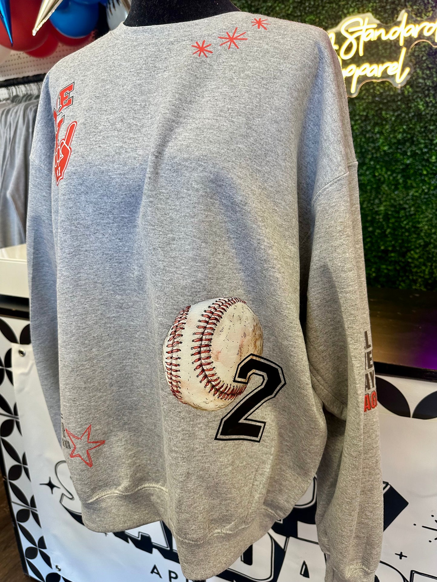 Custom Team Baseball Doodle Sweatshirt