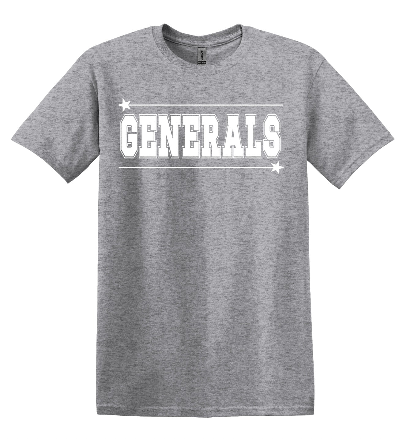 Pershing Generals Star - Adult Gildan Softstyle T-shirt