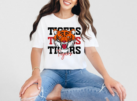 Tigers Stacked - Red