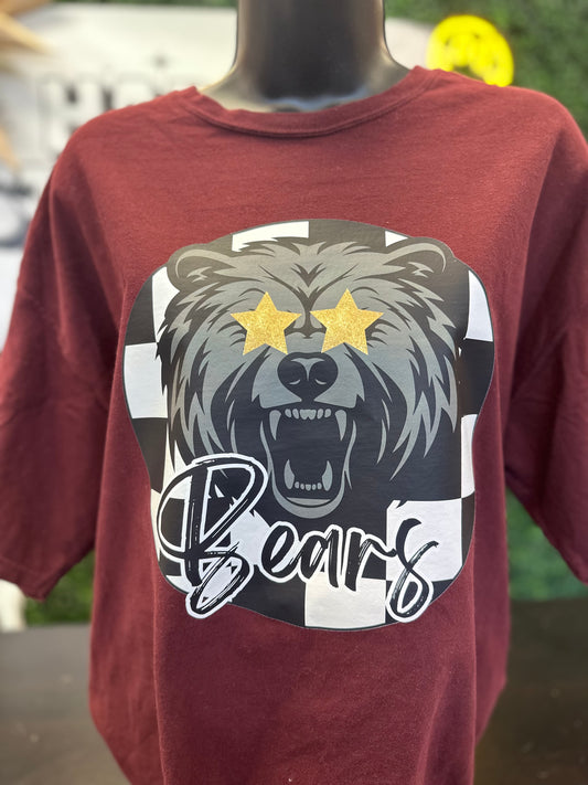 Bear Round Check Tee