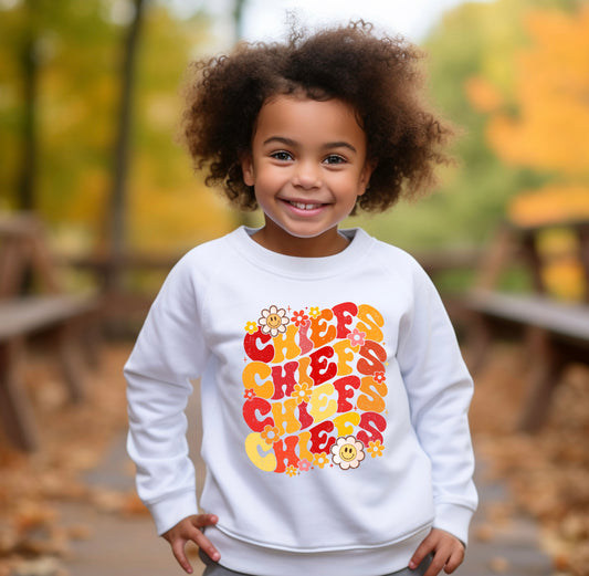 Floral Stacked Smileys! - Youth Sweatshirt