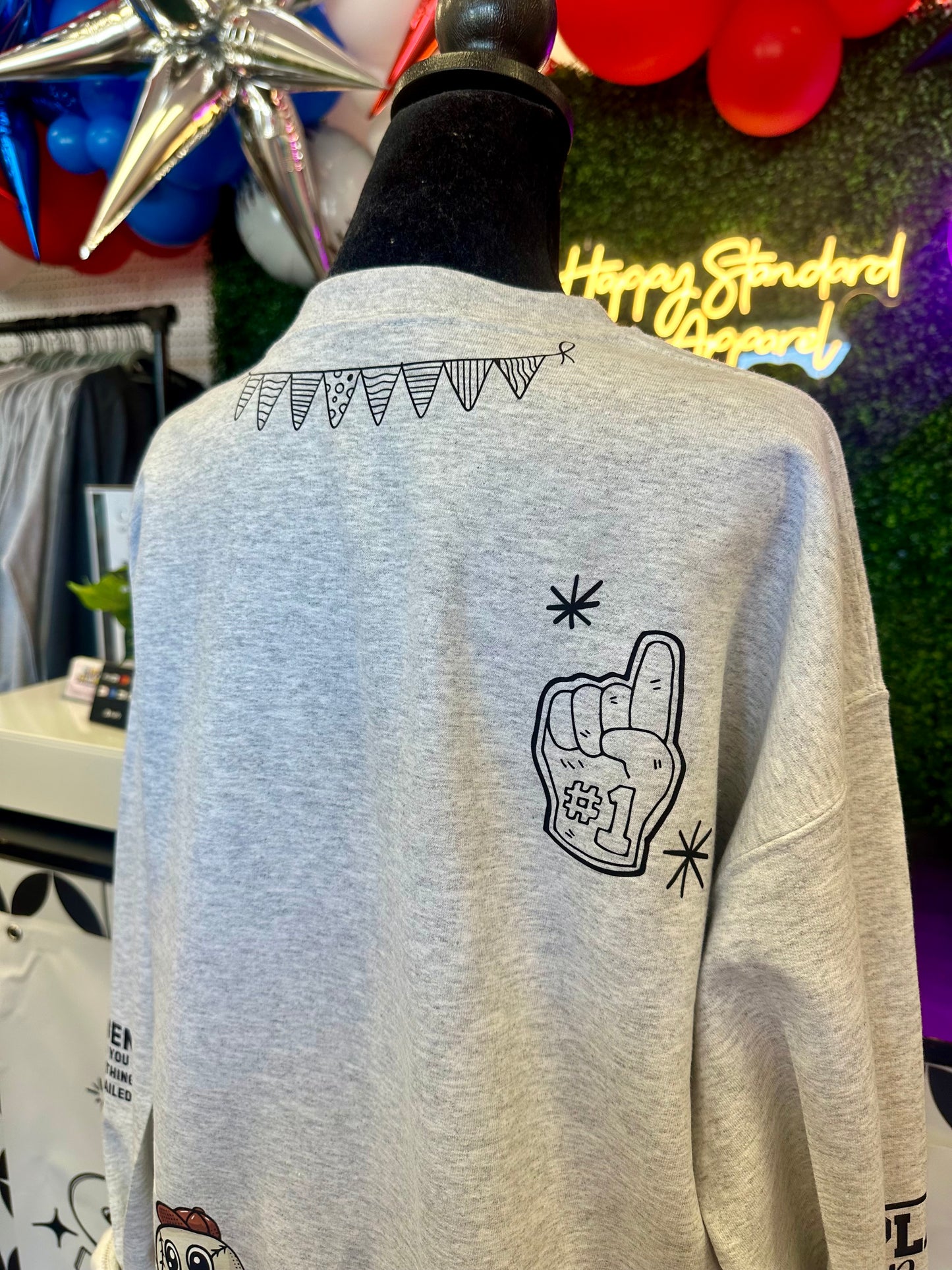 Baseball Love Doodle Sweatshirt