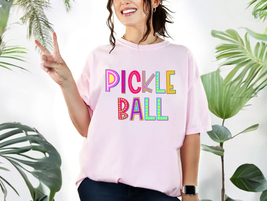 Pickleball - Colorful Letters