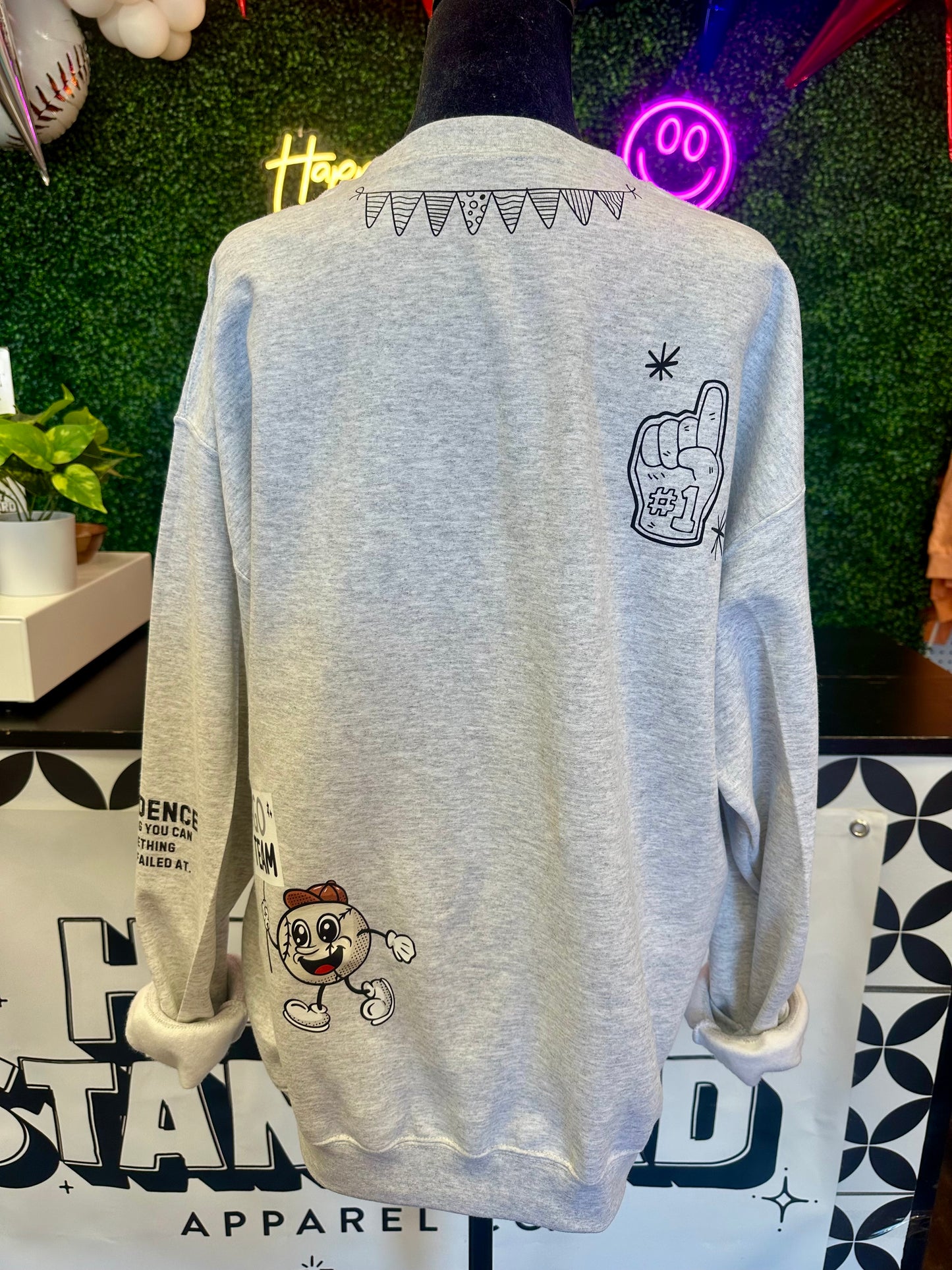 Baseball Love Doodle Sweatshirt