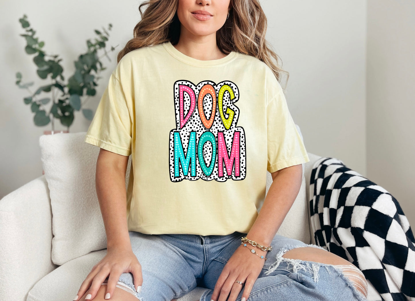 Dog Mom - Colorful Dot