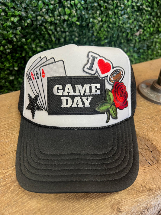 Game day! I heart football! Custom Hat