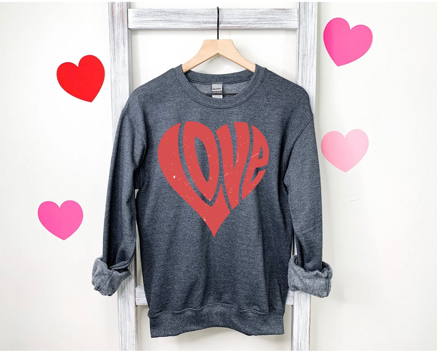 Love - Distressed Red