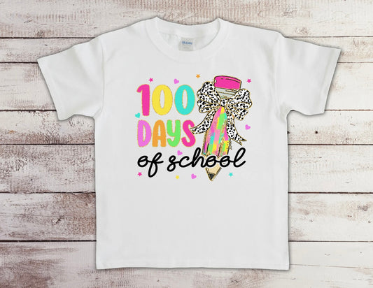 100 Days of School Pencil Bow - YOUTH