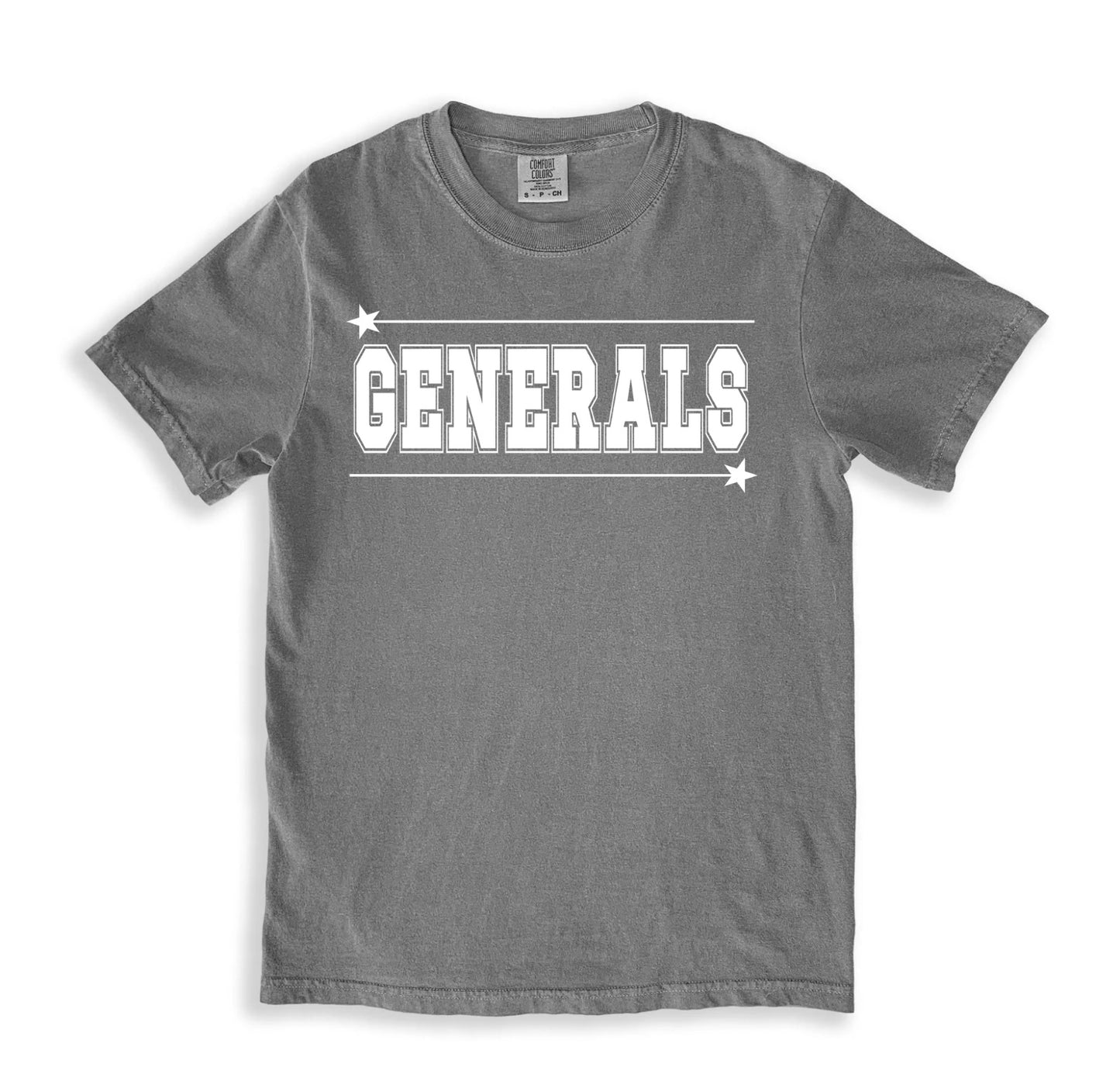 Pershing Generals Stars - Adult Comfort Colors Tee