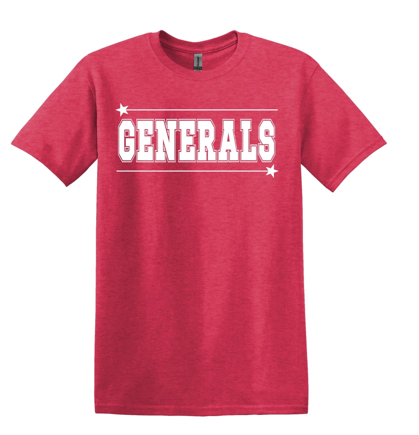 Pershing Generals Star - Adult Gildan Softstyle T-shirt