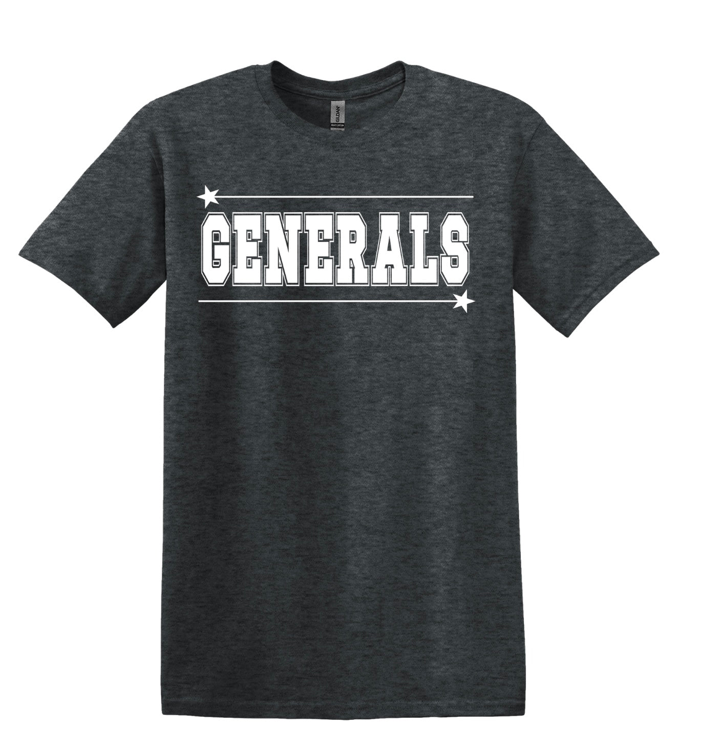 Pershing Generals Star - Adult Gildan Softstyle T-shirt