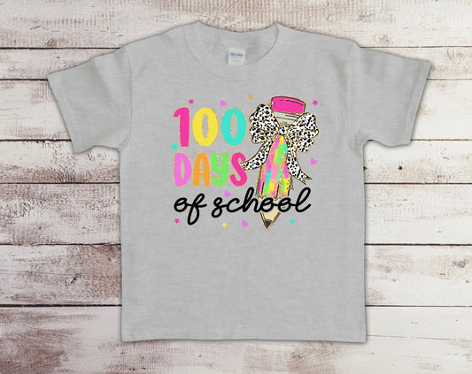 100 Days of School Pencil Bow - YOUTH