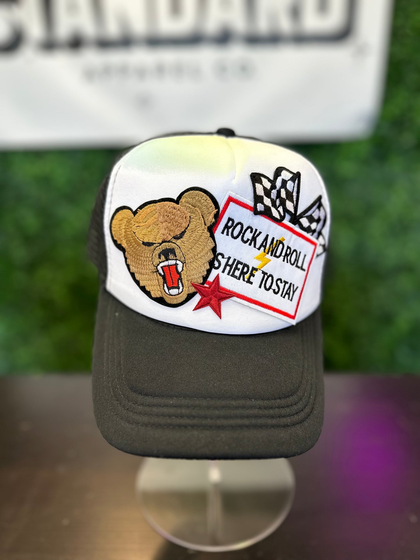 Rock & Roll Bear Patch Hat